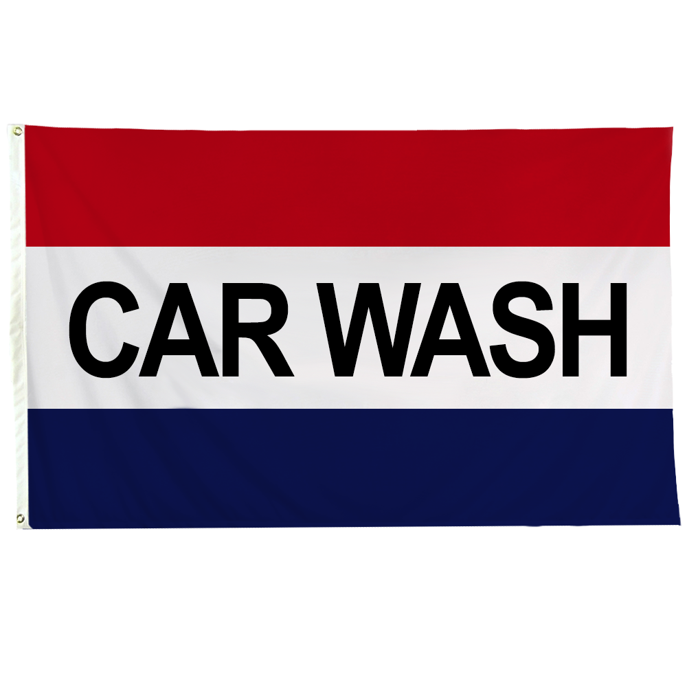 Car Wash 3 X 5 Nylon with Header and Grommet