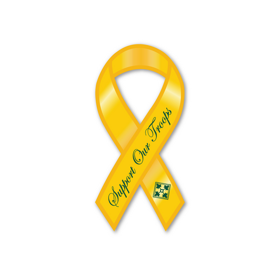 Support Our Troops Ribbon Car Magnet