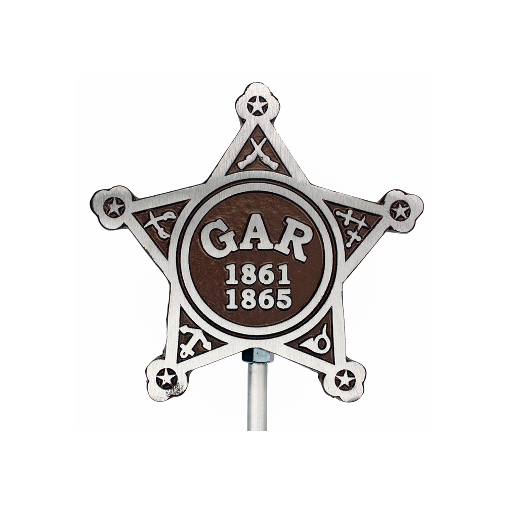 GAR Civil War Memorial Marker Painted Aluminum