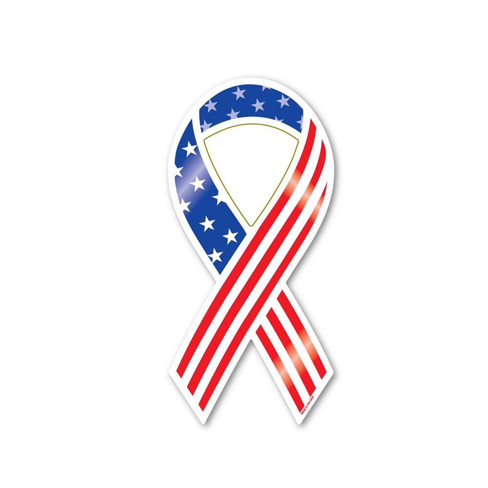 Stars & Stripes Ribbon Car Magnet