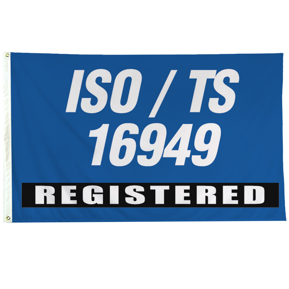 ISO/TS 16949 Blue 3 X 5 Nylon with Header and Grommet