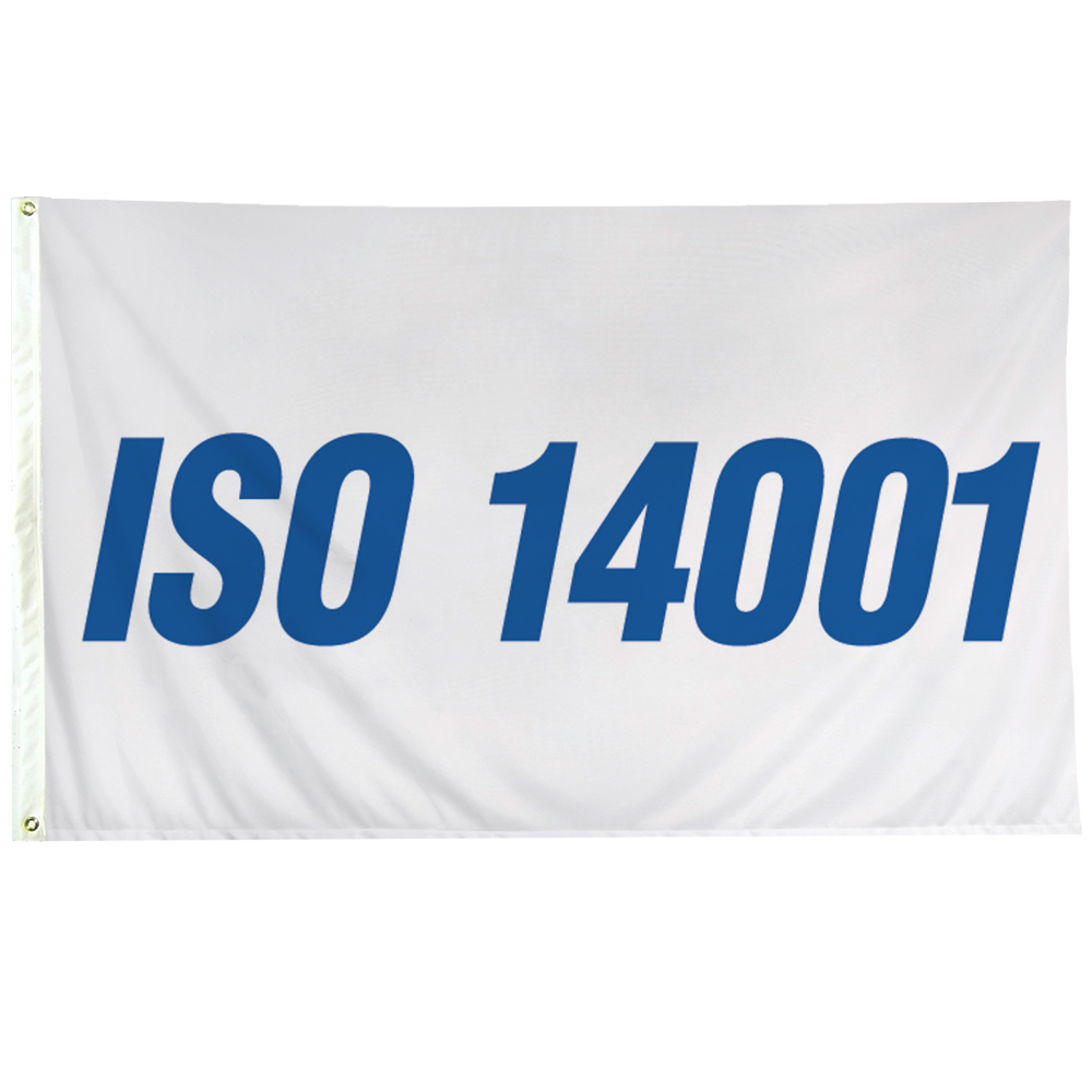 ISO 14001 White 3 X 5 with Header and Grommet