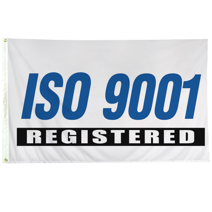ISO 9001/Registered White 3 X 5 Nylon with Header and Grommet