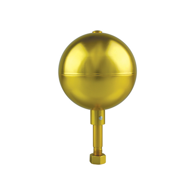 Ball w/Spindle, 2 in Gold Anodized Aluminum