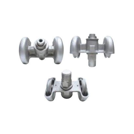 Pulley, Single Truck, 5 in Threaded Type, Revolving, IH, Silver