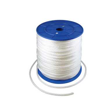 Halyard, 3/8 in Cut to Length White Solid Braided