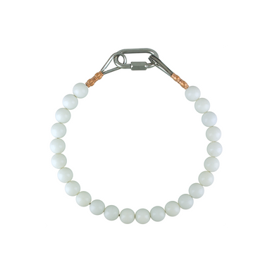 Beaded Retainer Ring for 12in Butt Diam Flagpole, White