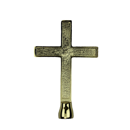 Passion Cross 7 1/2 in Gold Metal - Oak