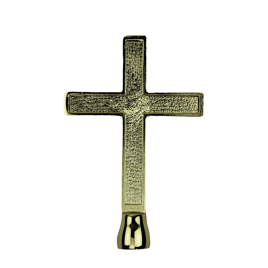 Passion Cross 7 1/2 in Gold Metal - Aluminum