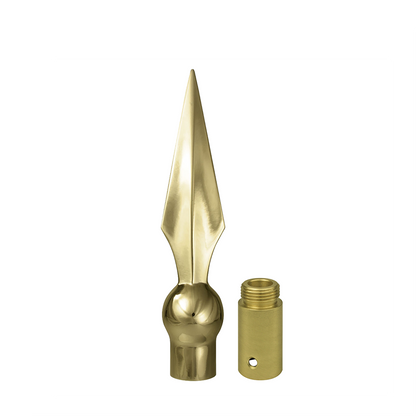 Flat Spear, 7 1/2 in Gold Metal - Oak