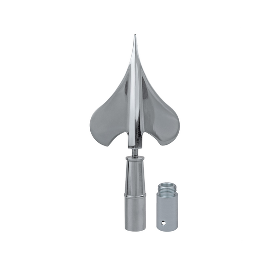 Army Spear, 8 in Silver Metal - Oak