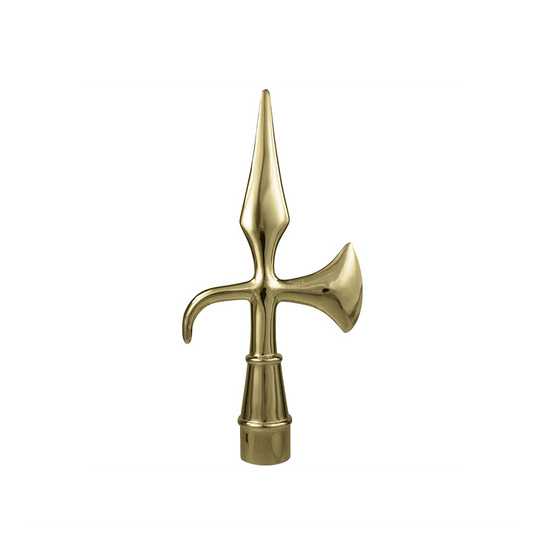 Battle Axe, 8 1/4 in Gold Metal - No Ferrule