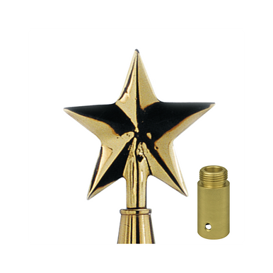 Texas Star 6 3/4 in Gold Metal - Oak