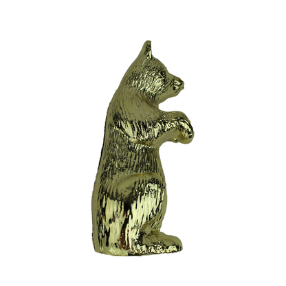 Bear, 5 1/2 in Gold Metal - Aluminum