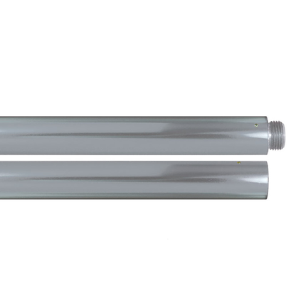 8 ft X 1 1/8 in Two Piece Silver Deluxe Aluminum Pole