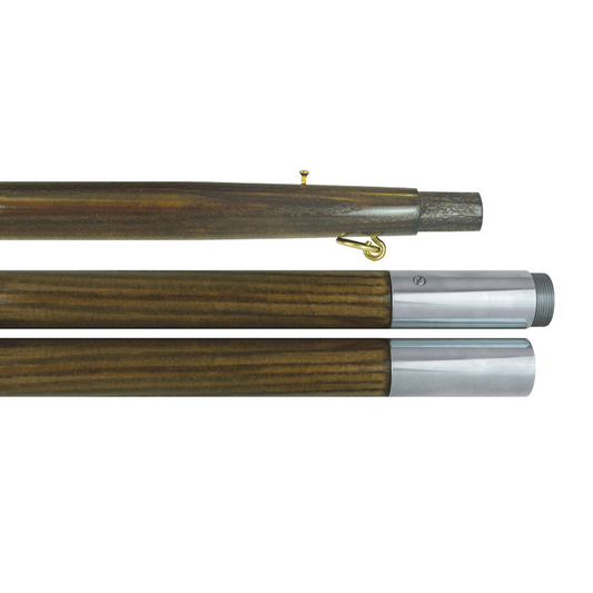 8 ft X 1 1/8 in Two Piece Oak Pole with Silver Joints