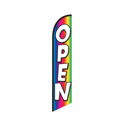 Open Knit Poly Banner Rainbow