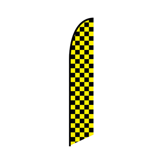 Yellow Black Knit Poly Banner