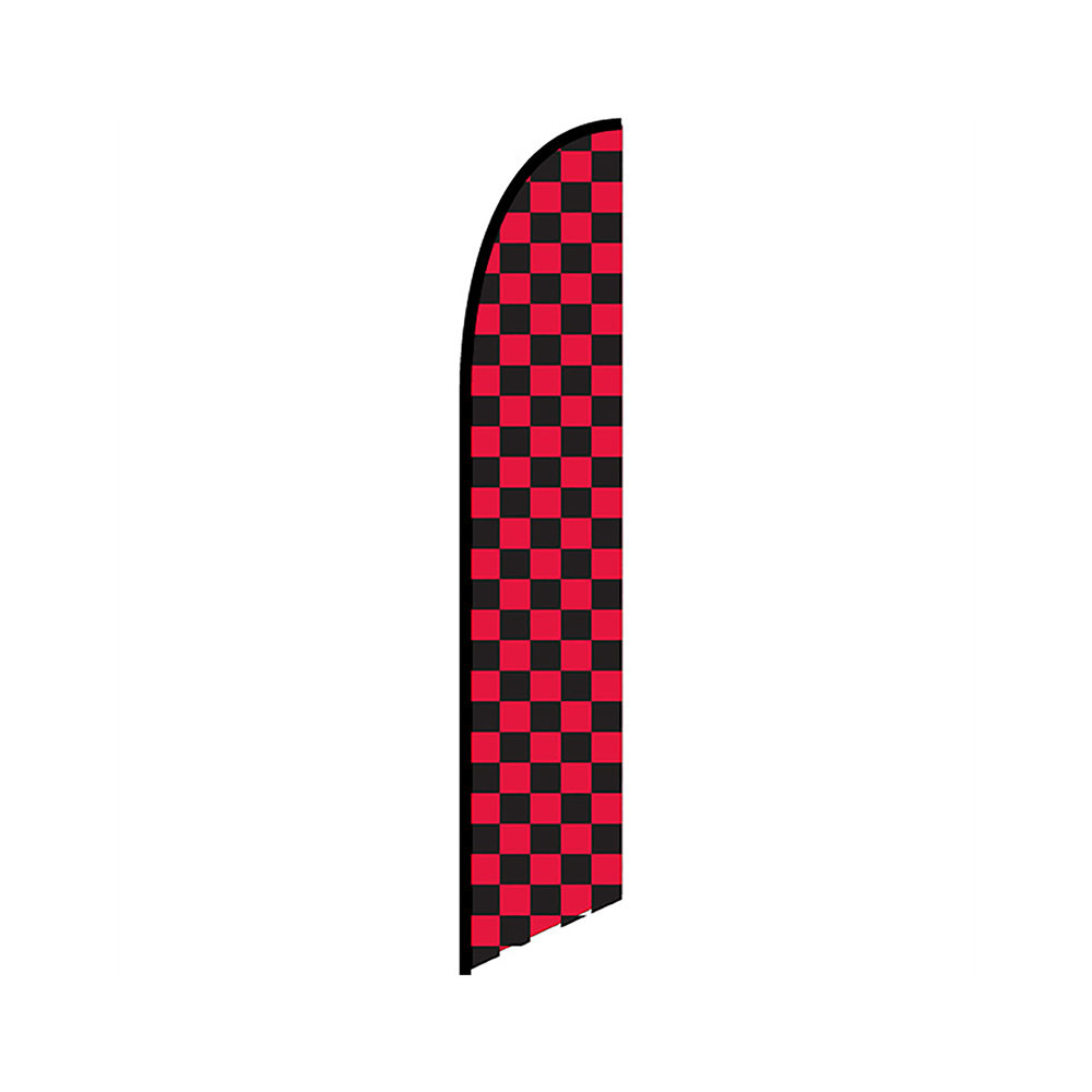 Red Black Knit Poly Banner