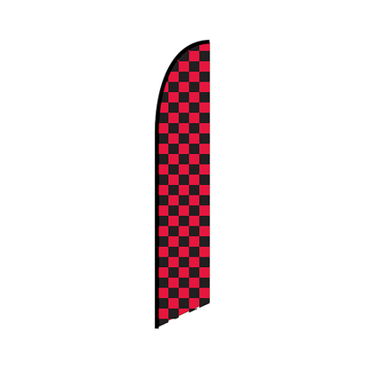 Red Black Knit Poly Banner