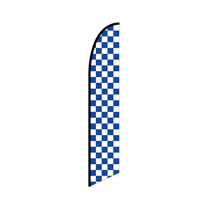 Blue White Knit Poly Banner