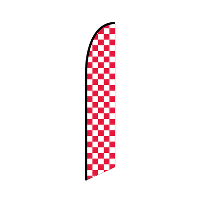 Red White Knit Poly Banner