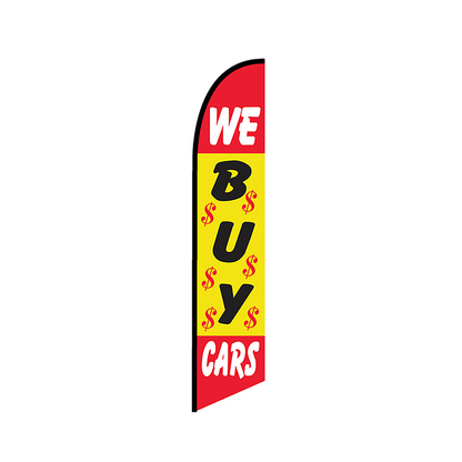 We Buy Cars Knit Poly Banner