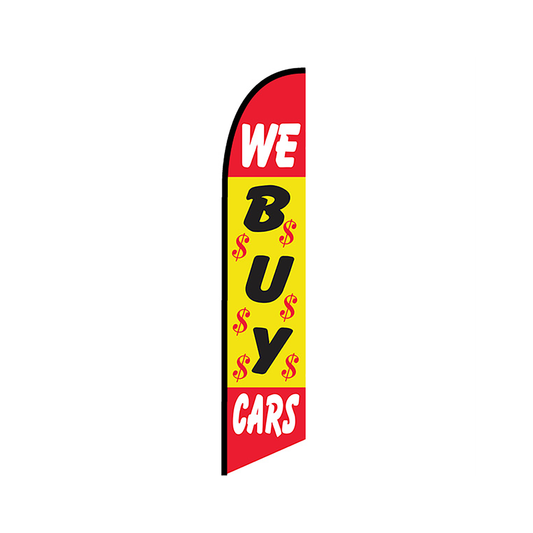 We Buy Cars Knit Poly Banner