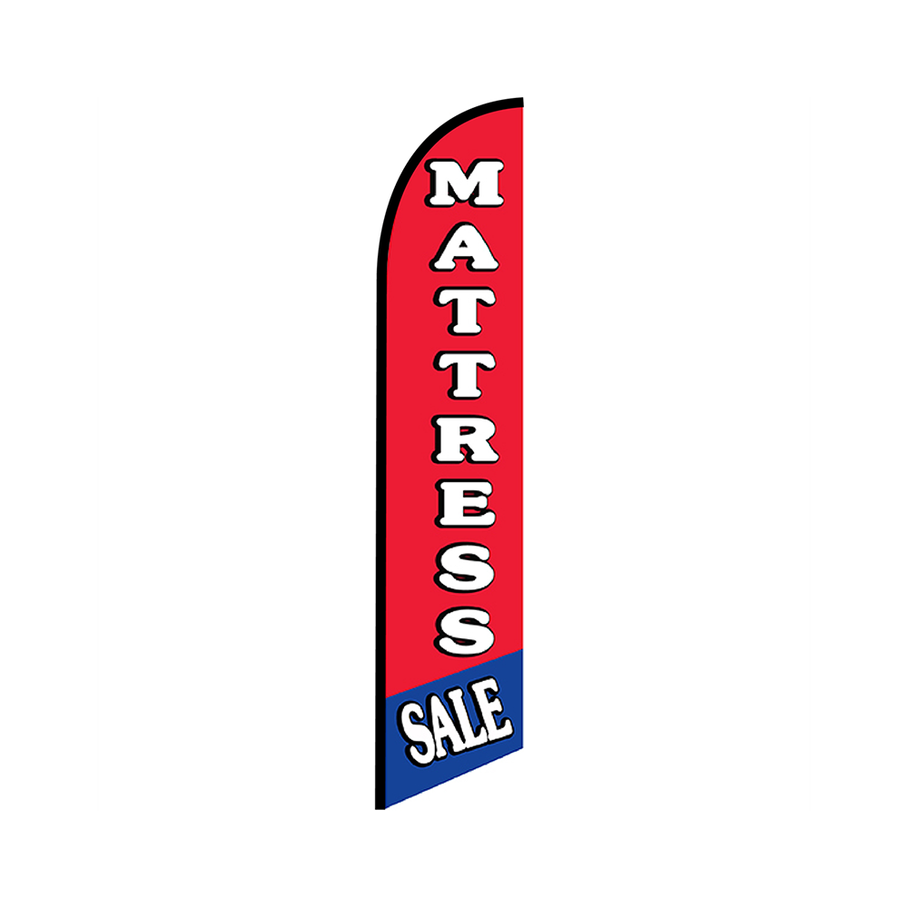 Mattress Knit Poly Banner Red