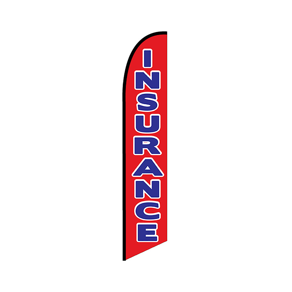 Insurance Knit Poly Banner Red