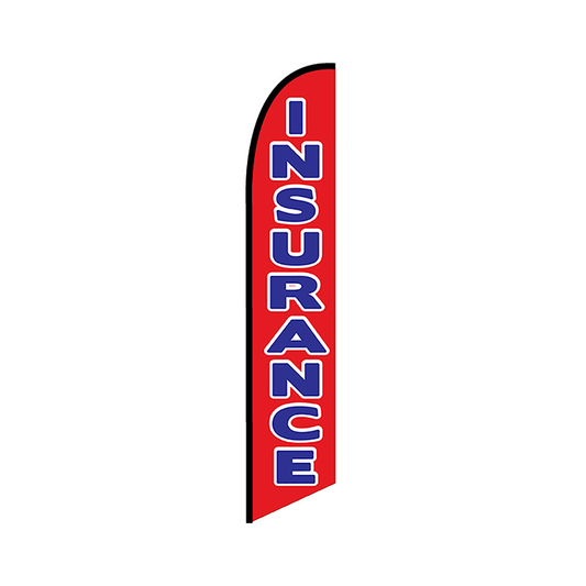 Insurance Knit Poly Banner Red