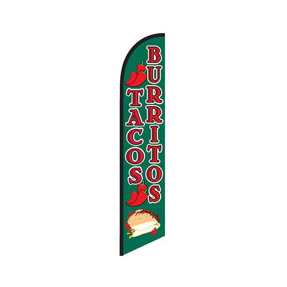 Tacos Burritos Knit Poly Banner