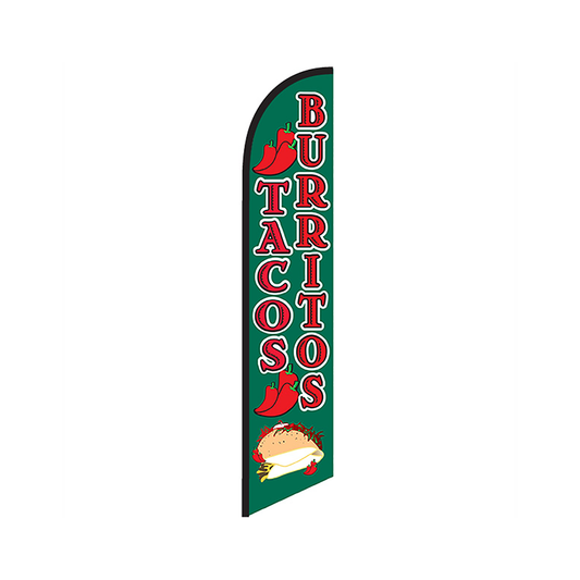 Tacos Burritos Knit Poly Banner
