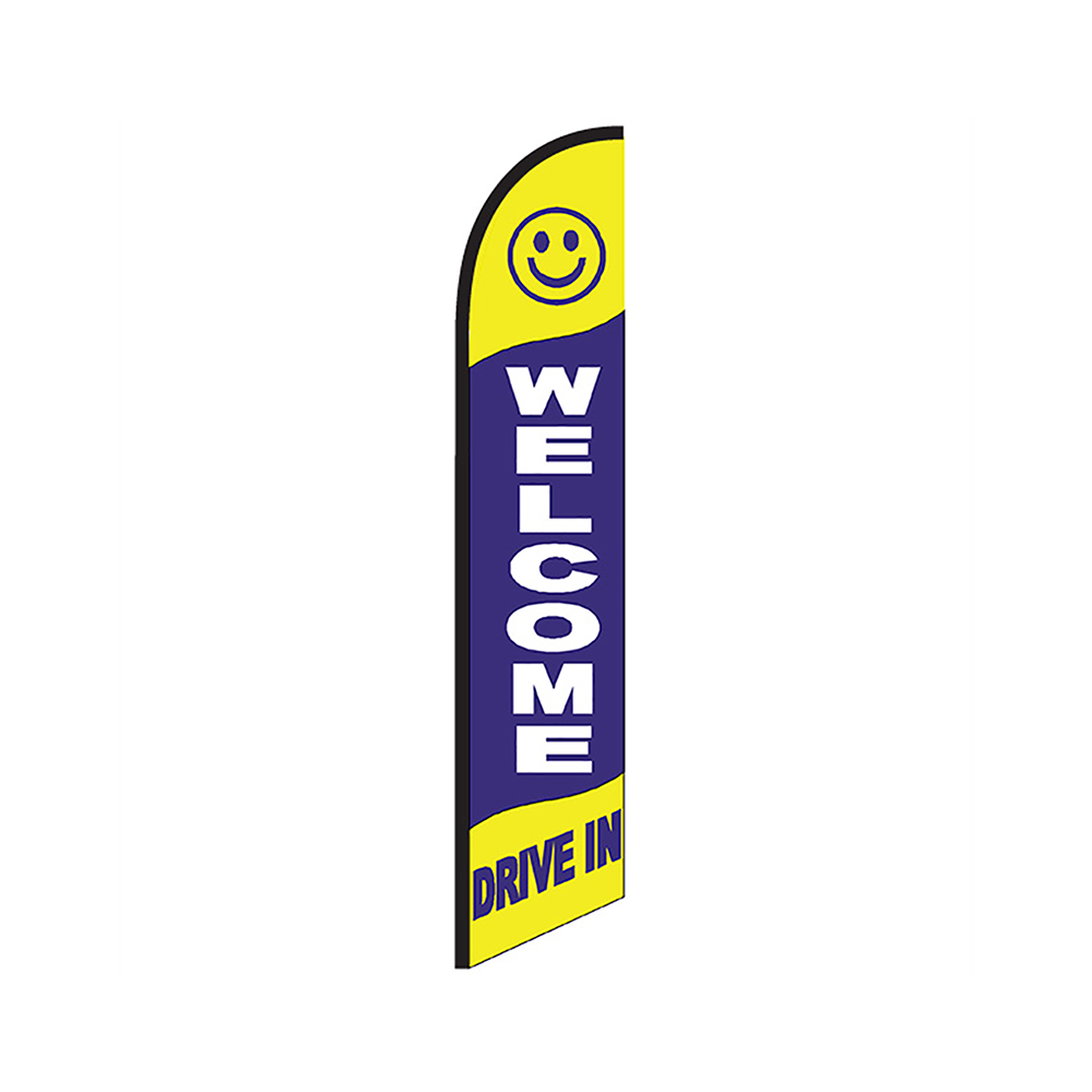 Welcome Drive In Knit Poly Banner