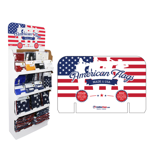 Flag Display with Header, 67" X 26.5"